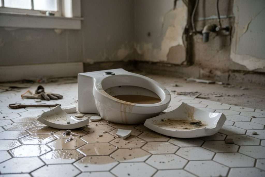 Bloc WC tombé dans les toilettes : comment réagir ?