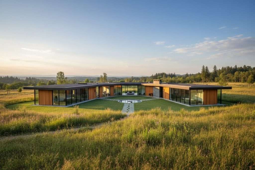 Maison container en U : prix, construction et réglementation